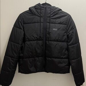 Vans Black Hooded Puffer Jacket